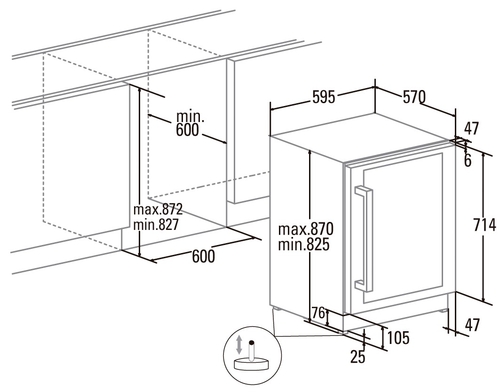 CATA VI-59082 X-A INOX - Vinoteca 46 Botellas
