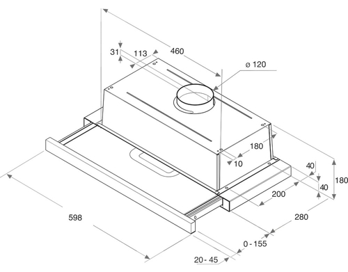 WHIRLPOOL AKR-749-1-IX INOX - Campana Extraíble 60CM