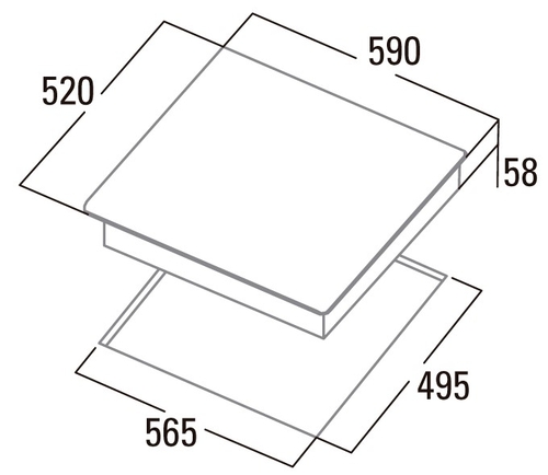 Vitrocerámica de Inducción CATA IB 6304 BK Negro 59CM