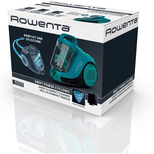 ROWENTA RO-2932-EA Turquesa - Aspirador con Cable 750W Sin Bolsa