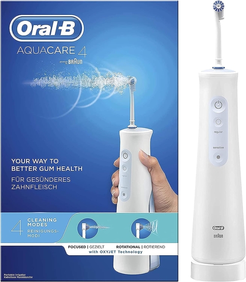 BRAUN AQUA CARE-4 Blanco y Azul - Irrigador de Agua Sin Cable