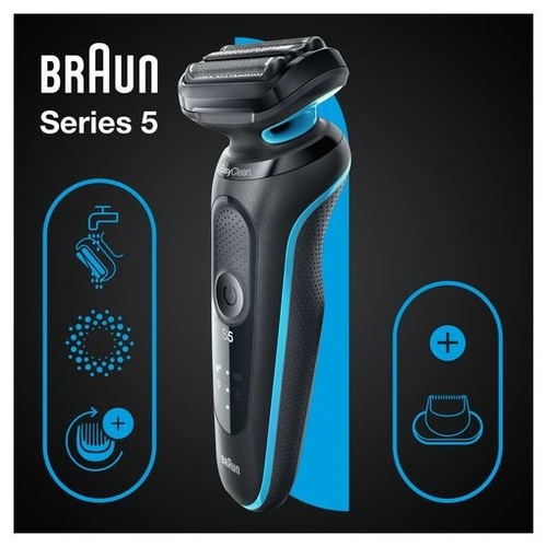 BRAUN SERIE 5 51-M1200S Negro y Azul - Afeitadora Sin Cable