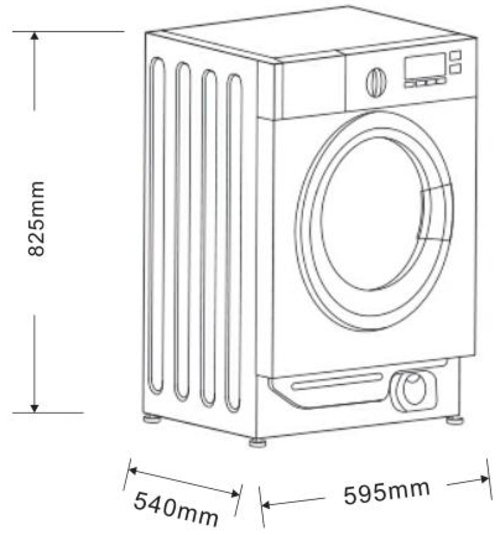 Lavadora Carga Frontal KROMSLINE KLA-MI-8-INT Integrable 8KG 1400RPM