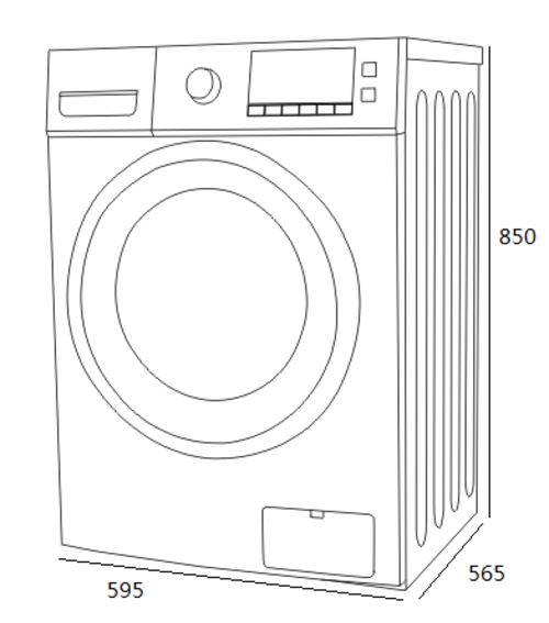 Lavadora Carga Frontal KROMSLINE KLA-TOP-90-FW-PBK Blanco 9KG 1400RPM