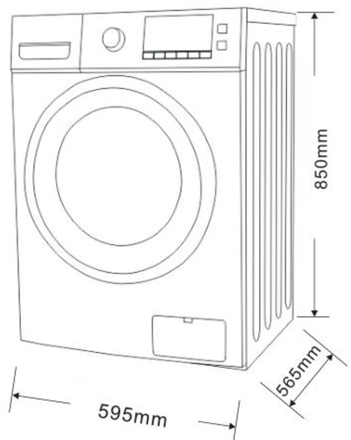 Lavadora Carga Frontal KROMSLINE KLA-MA-8-ATD-IX INOX 8KG 1400RPM