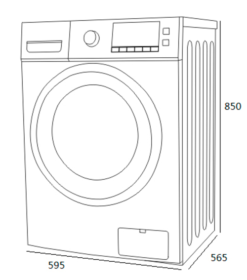 Lavadora Carga Frontal KROMSLINE KLA-MA-8-ATD Blanco 8KG 1400RPM