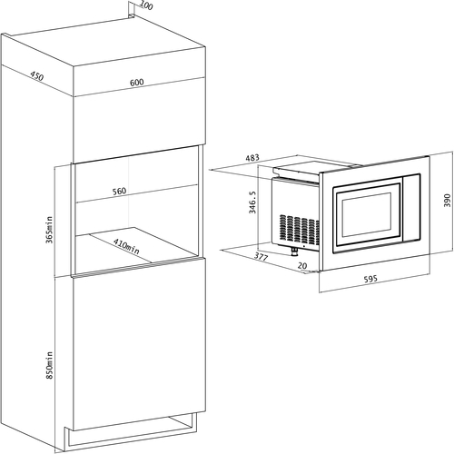 Microondas KROMSLINE KMM-25-DXN INOX 25L 900W