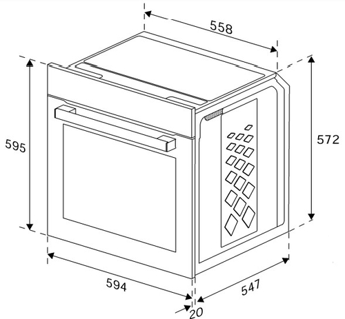 BEKO BBIMA-13300-XS Negro e INOX - Horno Multifunción 72L