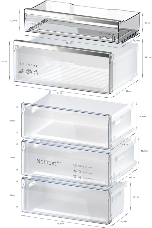 BALAY 3KFC-879-BI Cristal Blanco - Frigorífico Combi No Frost