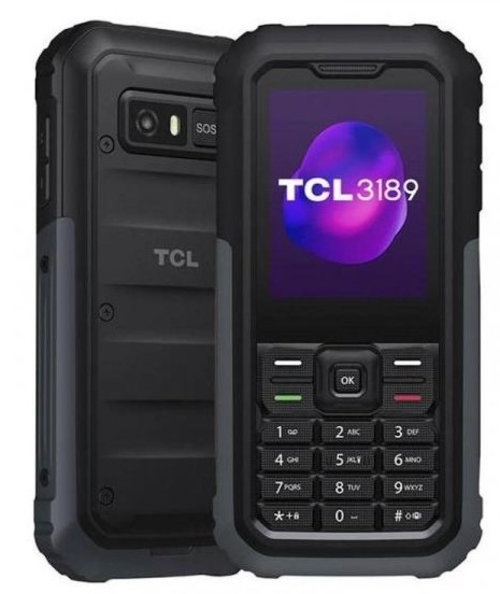 TCL 3189 Rugerizado Negro - Móvil 64MB 128MB