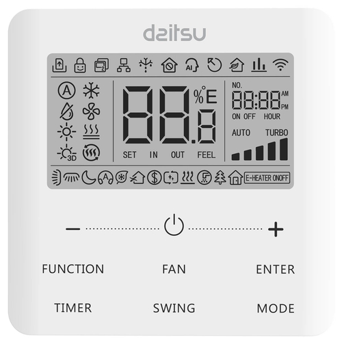 DAITSU 3NDA9082 - Control por cable Blanco