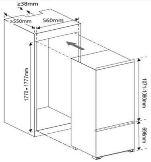 ROMMER FCI-385 Blanco - Frigorífico Combi Cíclico