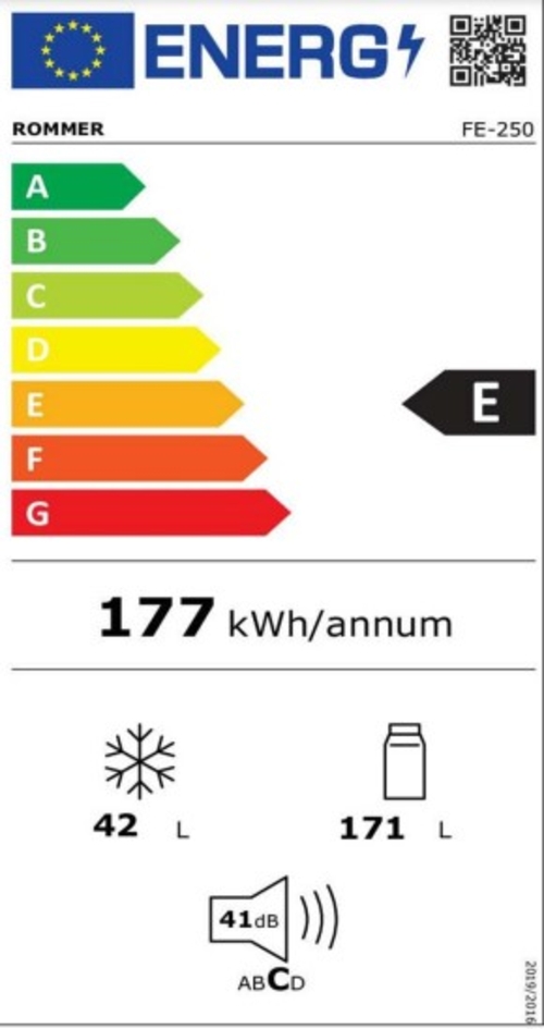 ROMMER FE-2450 Blanco - Frigorífico Dos Puertas Cíclico