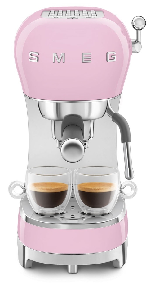 SMEG ECF-02-PKEU Rosa Brillante - Cafetera Express 1350W