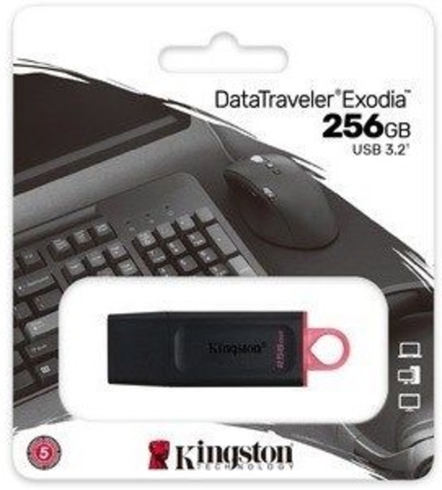 KINGSTON EXODIA 256GB Rojo - Pendrive USB 3.2