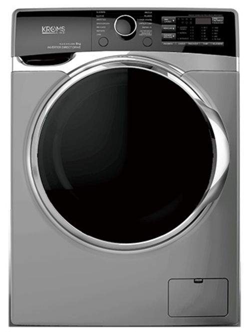 KROMSLINE KLA-E-819-IX-BK INOX - Lavadora Carga Frontal 8KG 1400RPM