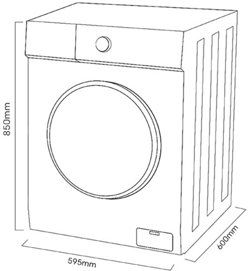 KROMSLINE KLA-E-819-IX-BK INOX - Lavadora Carga Frontal 8KG 1400RPM