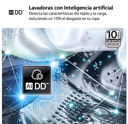 LG F4-WR6010AGW Blanco - Lavadora Carga Frontal 10KG 1400RPM