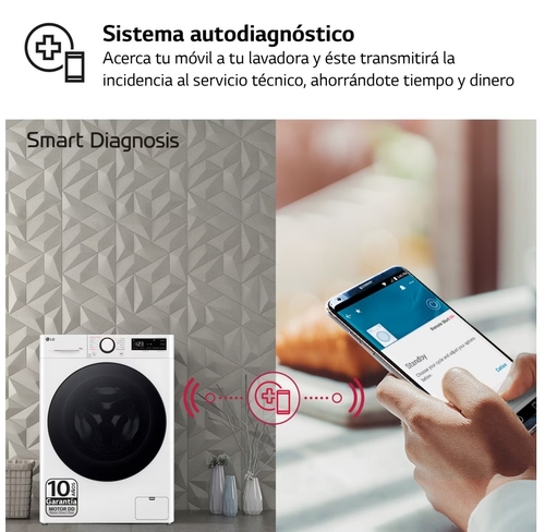 LG F4-WR6010AGW Blanco - Lavadora Carga Frontal 10KG 1400RPM