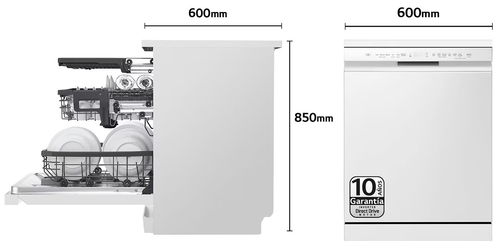 LG DF-355-FW Blanco - Lavavajillas 60CM 14 Servicios
