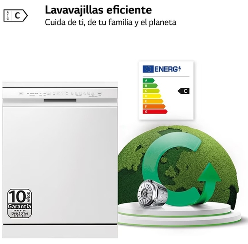 LG DF-355-FW Blanco - Lavavajillas 60CM 14 Servicios