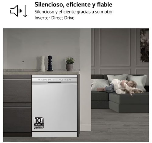 LG DF-355-FW Blanco - Lavavajillas 60CM 14 Servicios