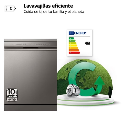 LG DF-355-FP INOX - Lavavajillas 60CM 14 Servicios