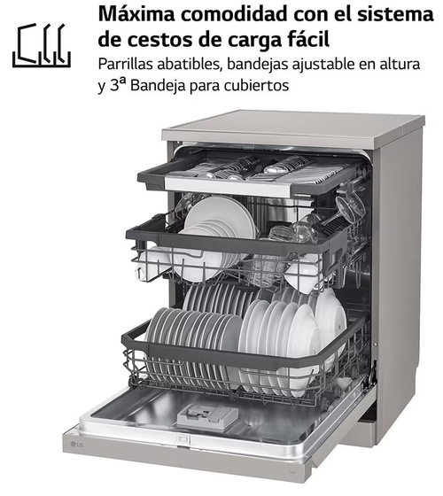 LG DF-355-FP INOX - Lavavajillas 60CM 14 Servicios