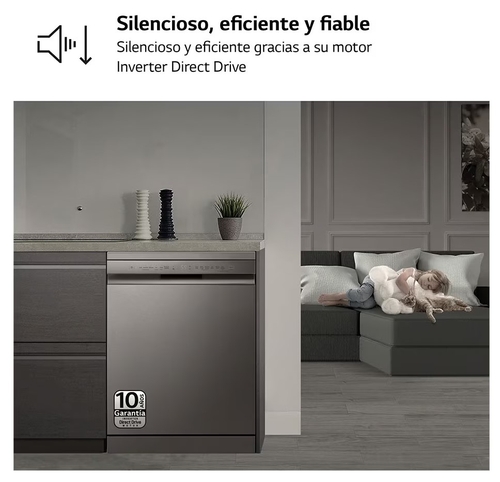 LG DF-355-FP INOX - Lavavajillas 60CM 14 Servicios
