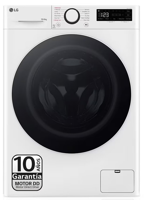 LG F4-DR6010A0W Blanco - Lavadora Secadora 10KG / 6KG 1400RPM