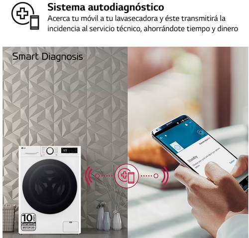 LG F4-DR6010A0W Blanco - Lavadora Secadora 10KG / 6KG 1400RPM