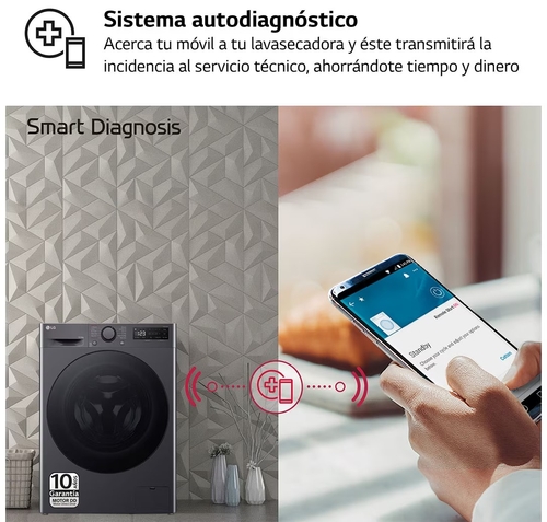 LG F4-DR6010AGM INOX - Lavadora Secadora 10KG / 6KG 1400RPM