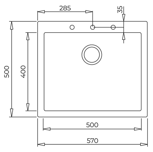TEKA FORSQUARE 50.40 TG Blanco - Fregadero 60CM