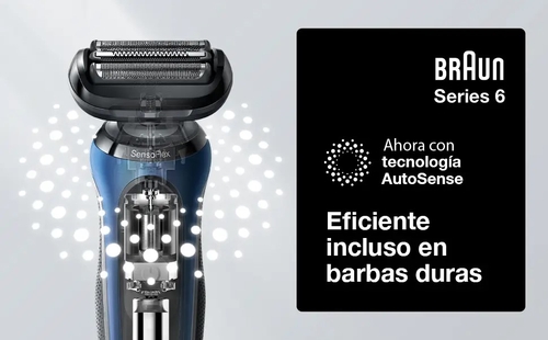 BRAUN SERIE-6 61-B1200S Azul - Afeitadora Sin Cable