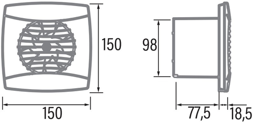 CATA UC-10 HYGRO Blanco - Extractor 8W