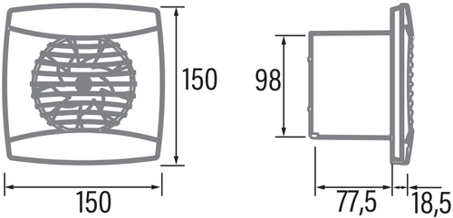 CATA UC-10 HYGRO Silver - Extractor 8W