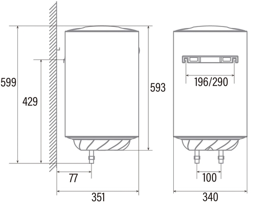 CATA CTR-50-M Blanco - Termo Eléctrico 50L