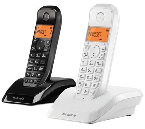 MOTOROLA S-1201 DUO - Teléfono fijo Blanco-Negro