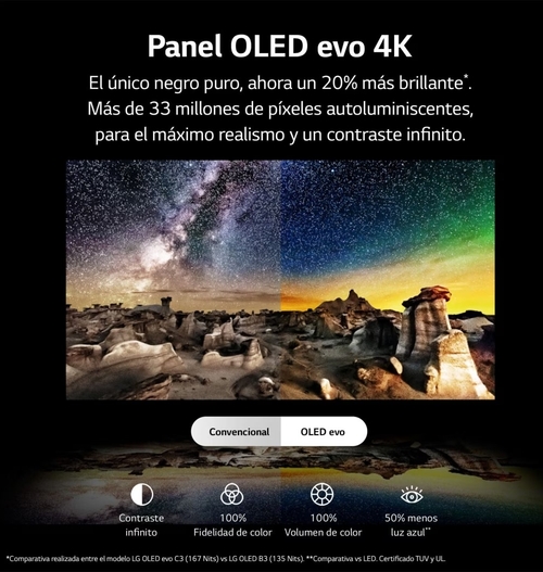 LG OLED 55C34LA EVO Negro - TV 55" 4K UHD SMART TV