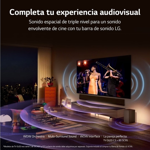 LG OLED 55C34LA EVO Negro - TV 55" 4K UHD SMART TV