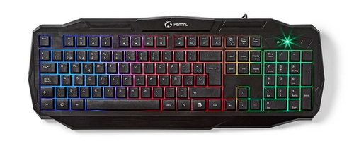 nedis TECLADO + AURICULARES + RATÓN + ALFOMBRILLA Azul-Negro - Pack Gaming 4 en 1