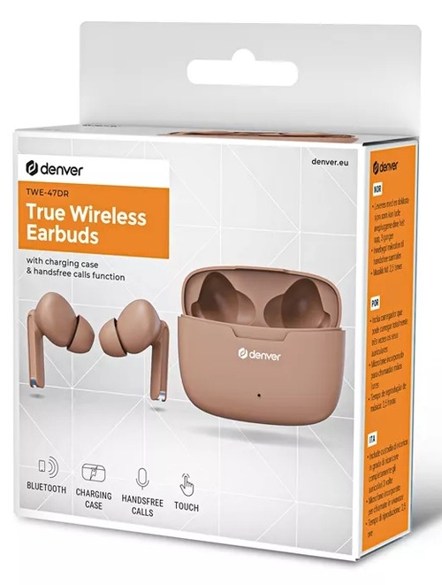 DENVER TWE-47-DR Rosa - Auricular Sin Cable