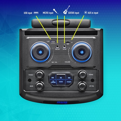 NGS WILD DUB 1 Negro  - Altavoz Portátil 300W