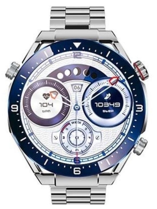 Smartwatch EcoWatch EW-01 Plata Azul 1,52" Bluetooth