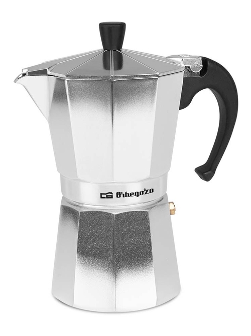 ORBEGOZO KF-600 INOX - Cafetera de Aluminio  6 Tazas