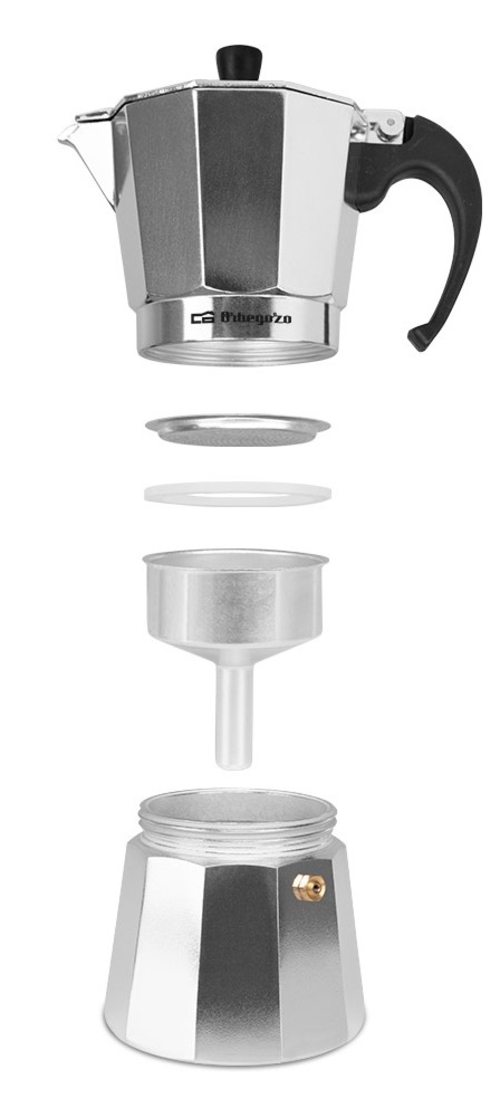 ORBEGOZO KF-600 INOX - Cafetera de Aluminio  6 Tazas