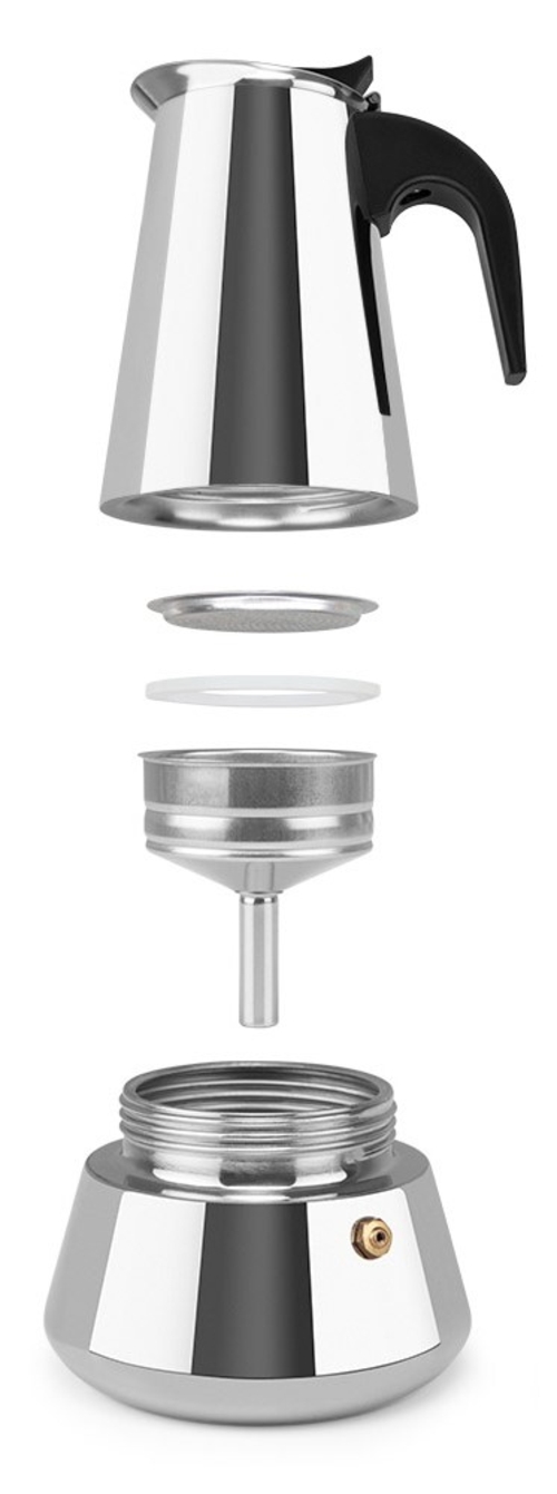 ORBEGOZO KFI-660 INOX - Cafetera de Aluminio 6 Tazas