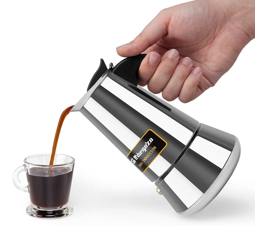 ORBEGOZO KFI-660 INOX - Cafetera de Aluminio 6 Tazas
