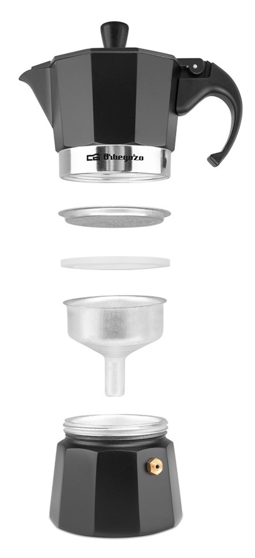 ORBEGOZO KFN-910 Negro - Cafetera de Aluminio 9 Tazas