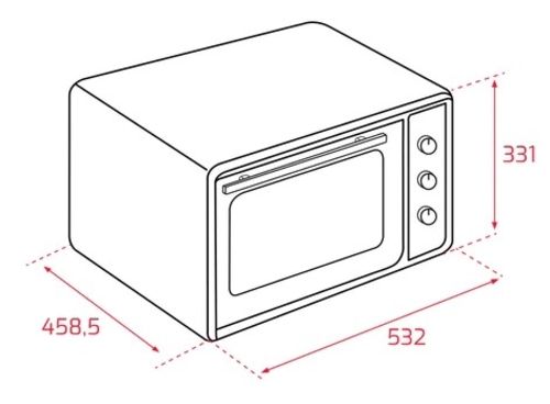 Mini Horno TEKA FSO 424 Gris  1300w